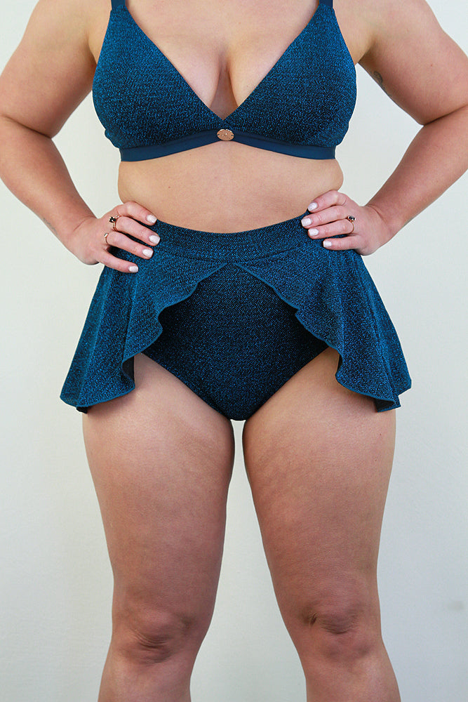 Glitteratti High Waist Skort Teal
