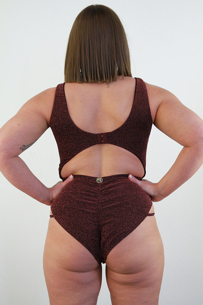 Glitteratti Knot Bodysuit Pink