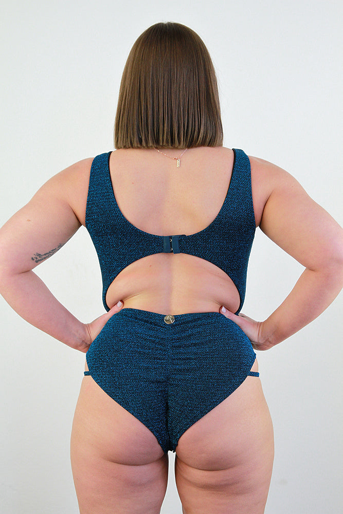 Glitteratti Knot Bodysuit Teal