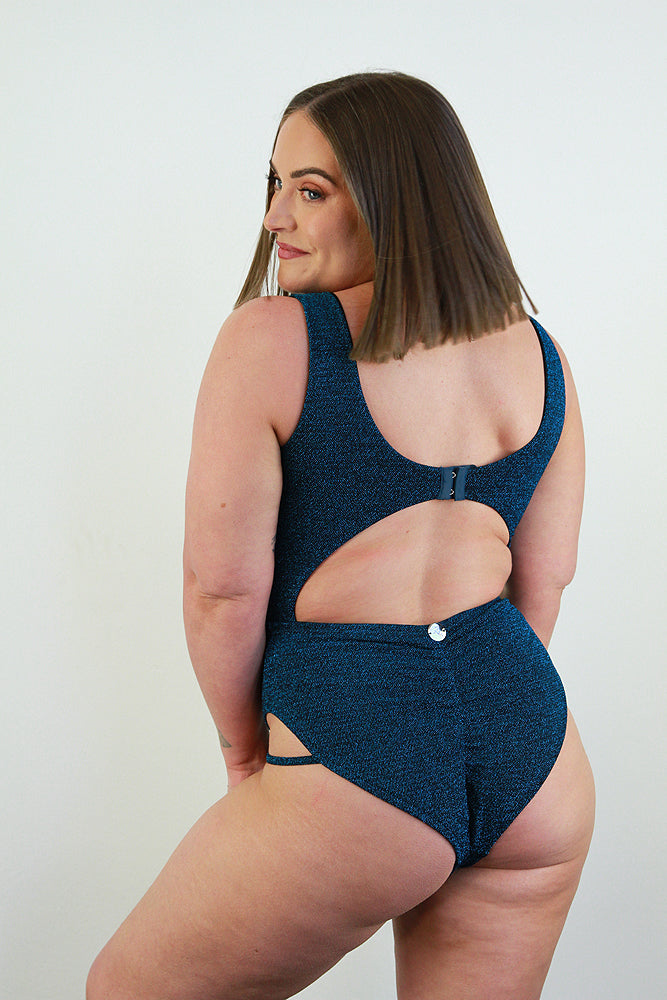 Glitteratti Knot Bodysuit Teal