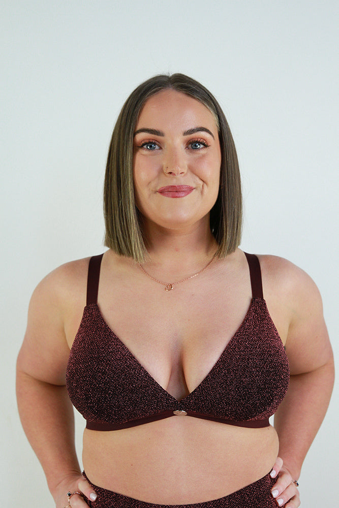 Glitteratti Plunge Bra Pink