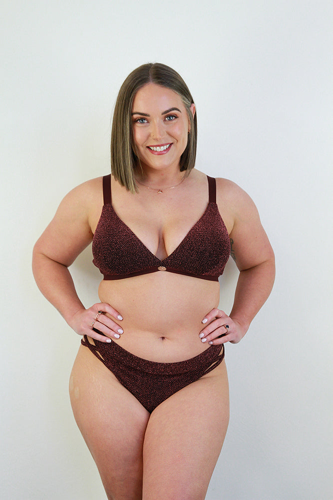 Glitteratti Plunge Bra Pink