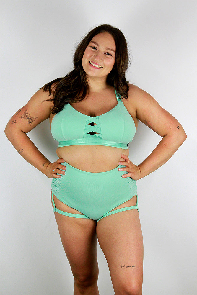 Hamilton Super High Waist Garter Short – MINT – Rarr Designs