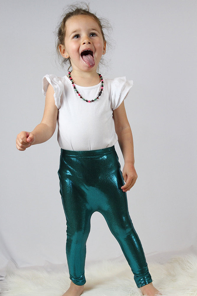 Jade Sparkle Baby Leggings | Tights – Rarr Designs