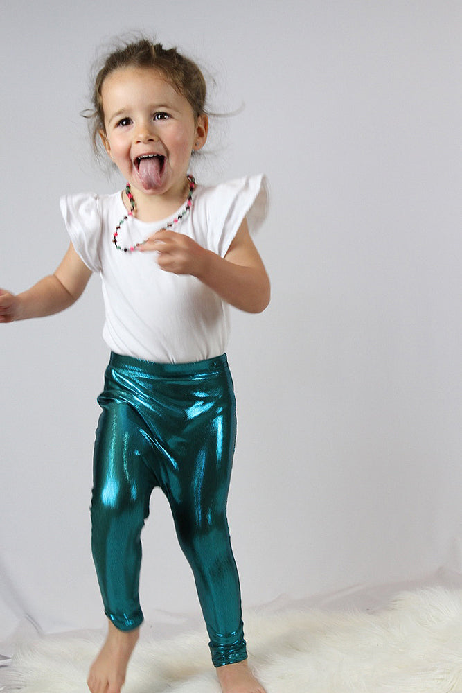 Jade Sparkle Baby Leggings | Tights – Rarr Designs