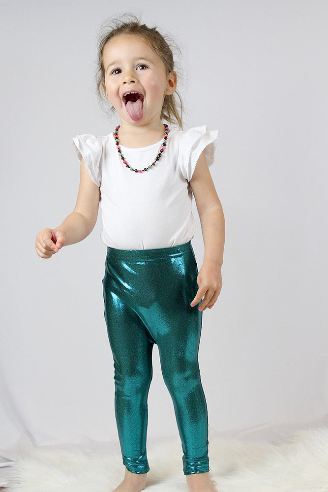 Jade Sparkle Baby Leggings | Tights – Rarr Designs