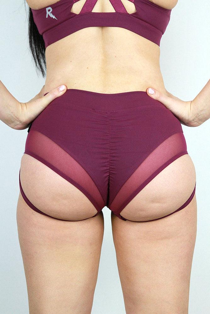 Maddox Low Waist Garter Short – PLUM – Rarr Designs