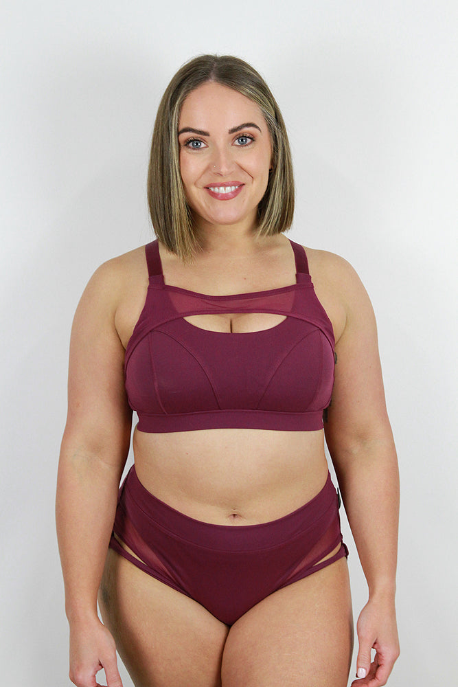 Maddox Low Waist Garter Short – PLUM – Rarr Designs