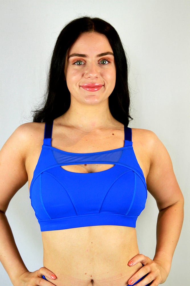 Maddox Mesh Sports Bra – COBALT BLUE – Rarr Designs