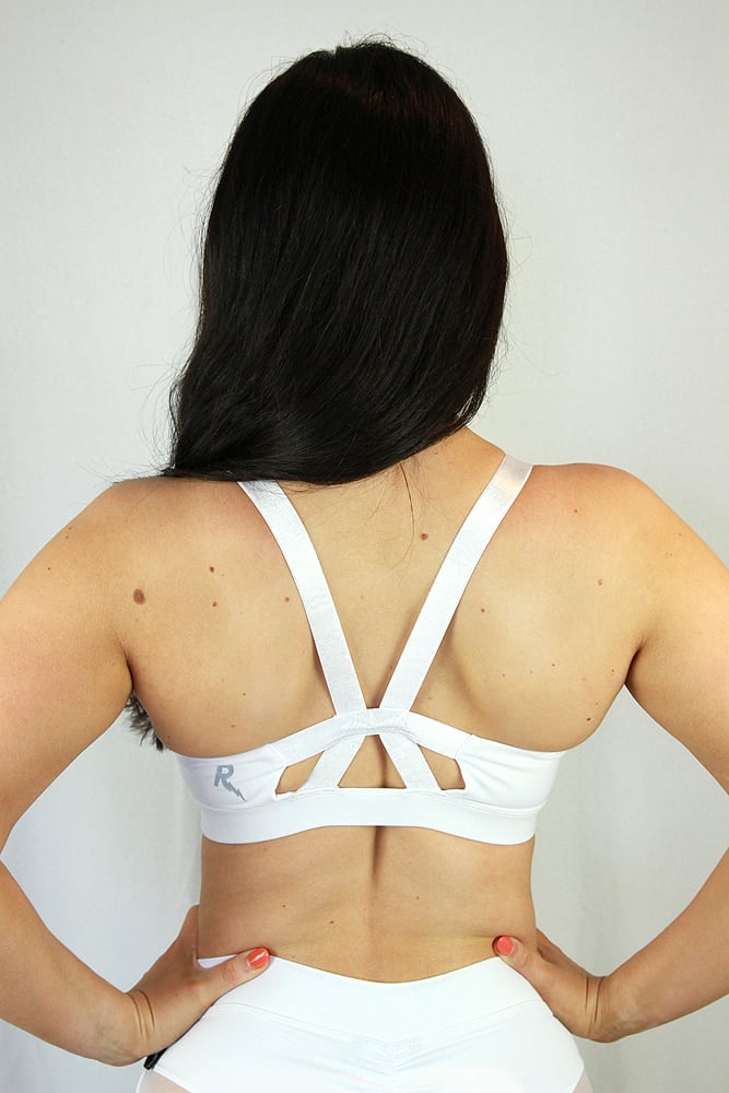 Maddox Mesh Sports Bra – WHITE – Rarr Designs
