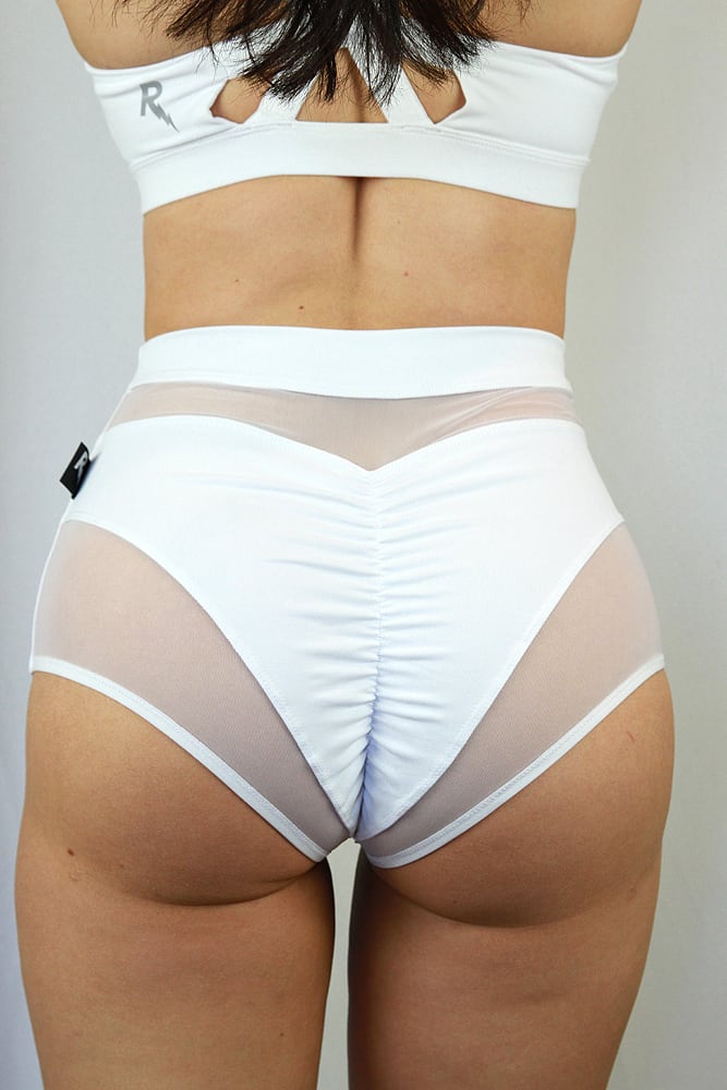 Maddox Super High Waist Short – WHITE – Rarr Designs