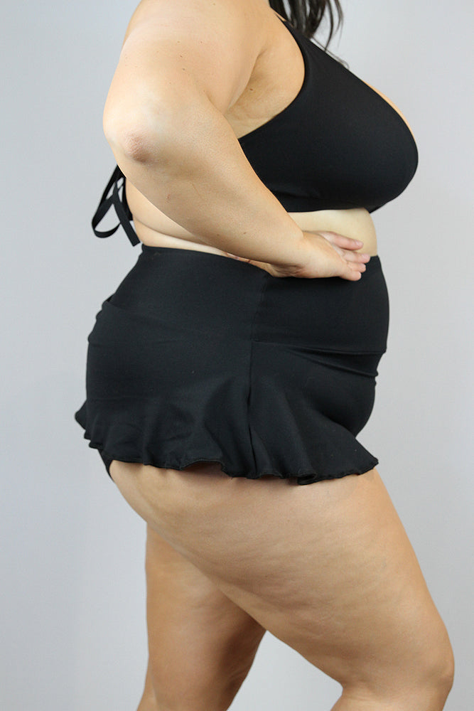 Matte Black Plus Size Dance Skort – Rarr Designs
