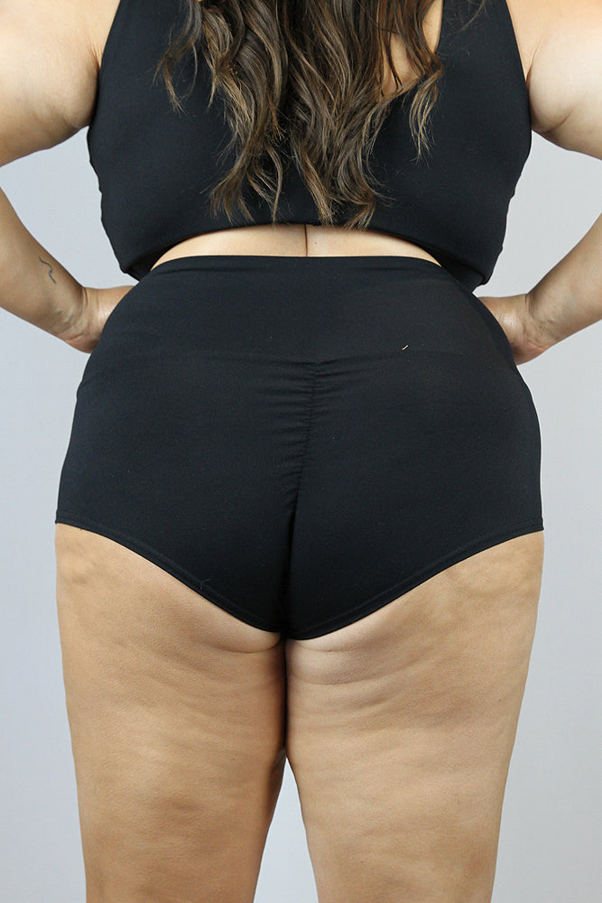 Matte Black Plus Size High Waisted Shorts – Rarr Designs