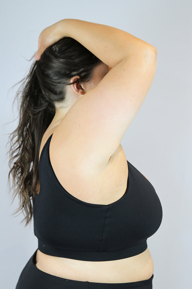 Matte Black Sweet Scoop Plus Size Sports Bra – Rarr Designs