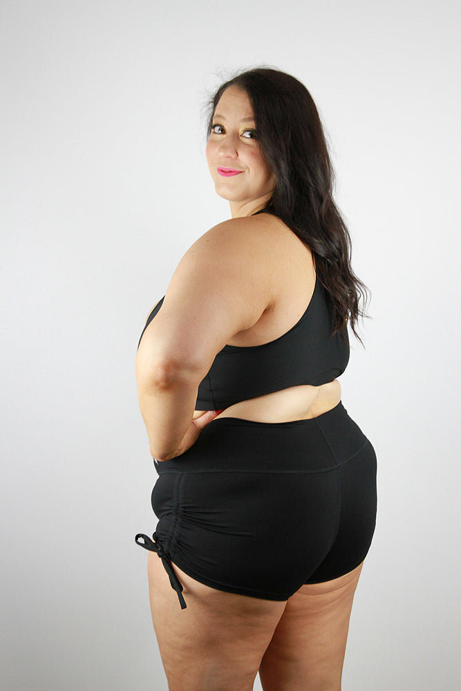 Matte Black Tie up Gym Short – Rarr Designs