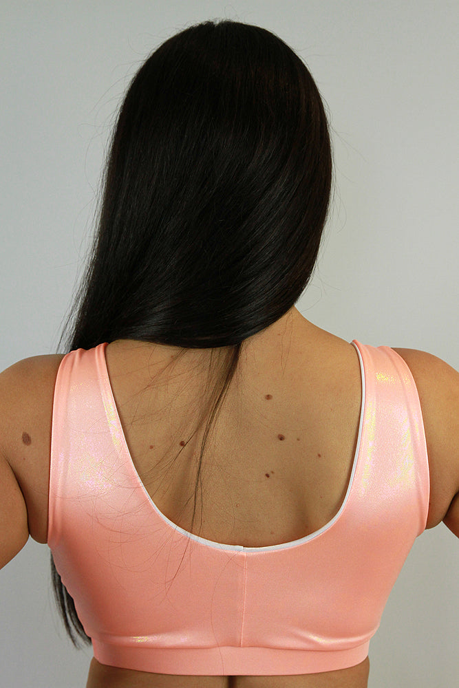 Peach Sparkle Sweet Scoop Sports Bra – Rarr Designs