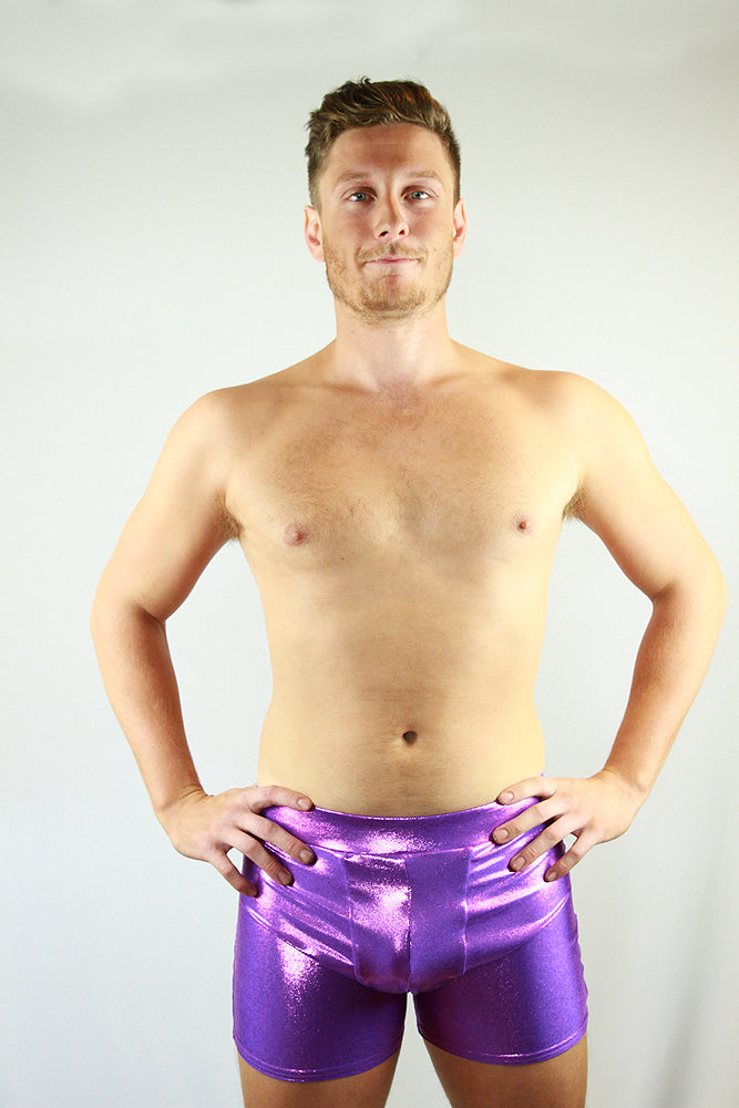 Purple Sparkle Pole Short Mens Polewear – Rarr Designs