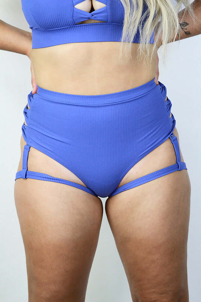 Sasha Mid Waist Garter Short – Cornflower Blue Pole wear Rarr designs
