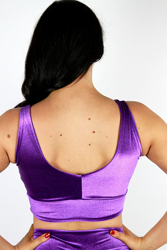 Velvet Sparkle Sweet Scoop Sports Bra Purple – Rarr Designs