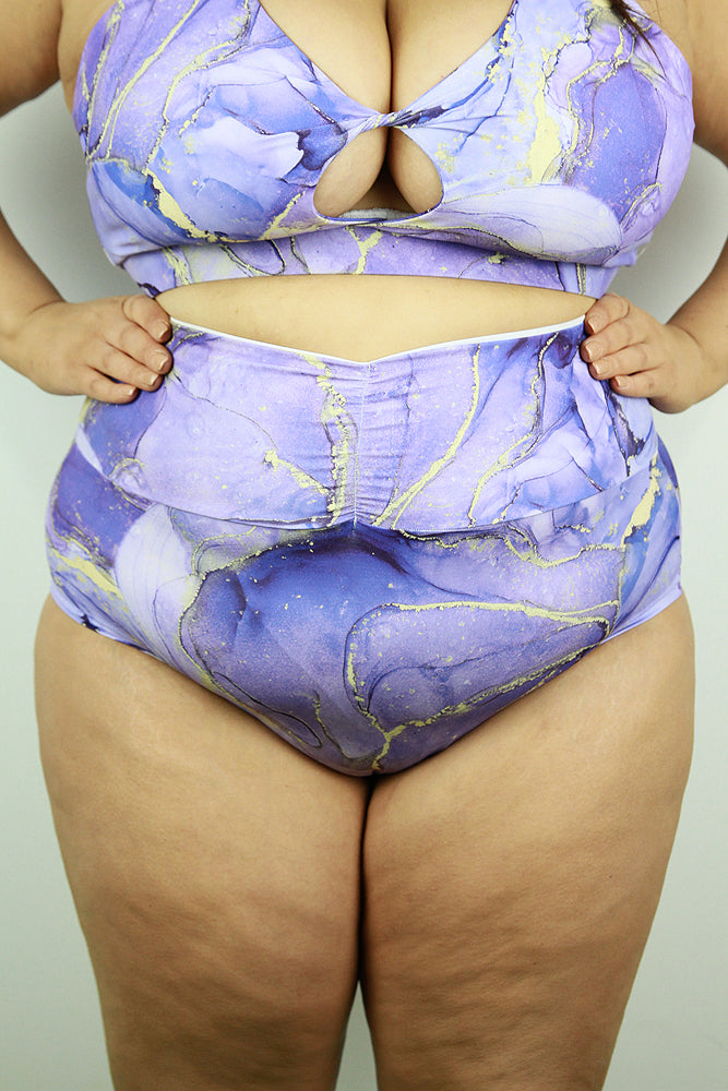 Celestial Plus Size High Waisted Shorts GRAPE – Rarr Designs