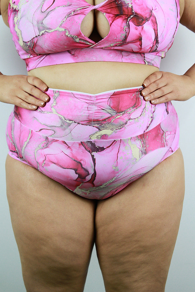 Celestial Plus Size High Waisted Shorts RASPBERRY – Rarr Designs