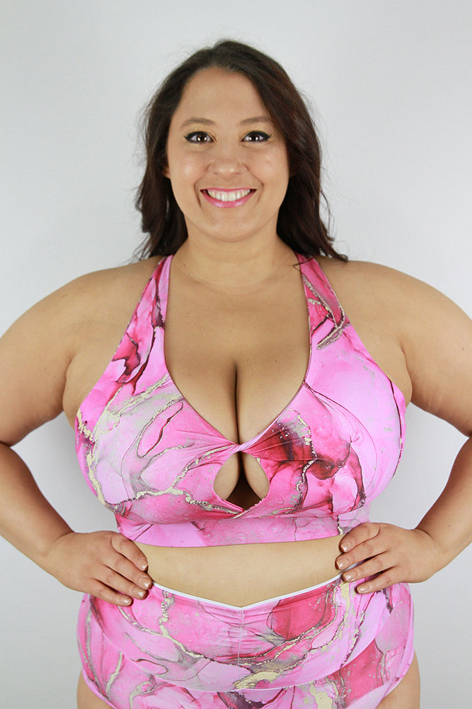 Celestial Knot Plus Size Sports Bra RASPBERRY – Rarr Designs