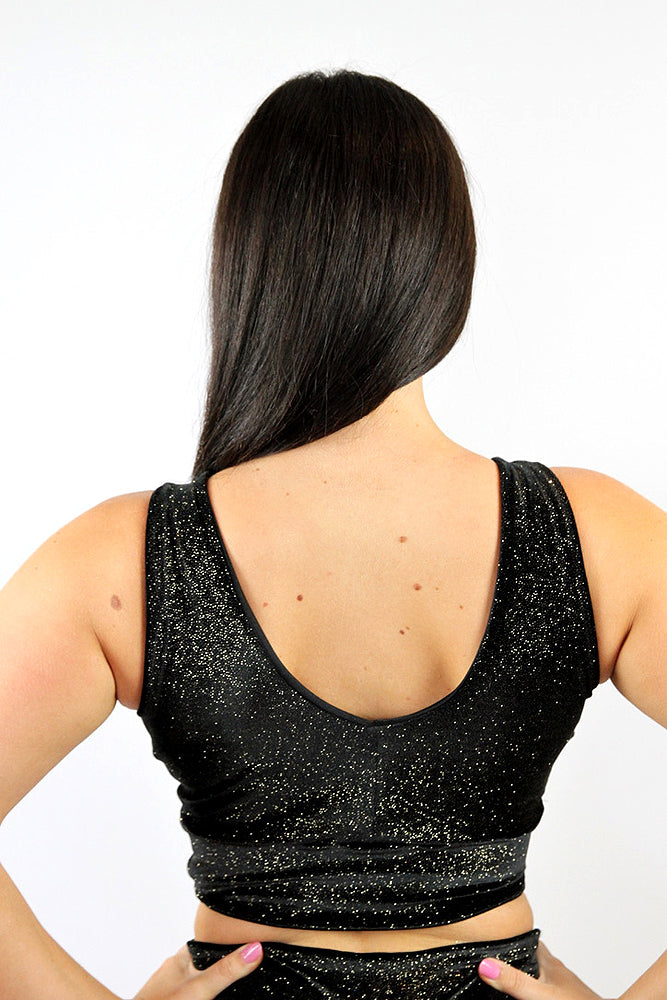 Velvet Sparkle Sweet Scoop Sports Bra Black – Rarr Designs