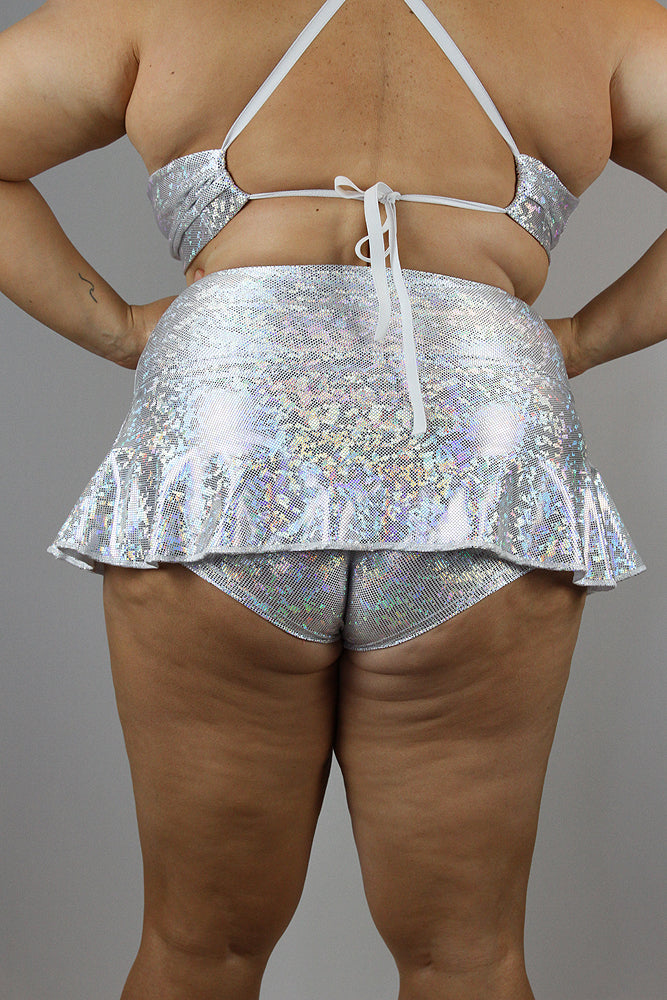 White Sparkle Plus Size Dance Skort – Rarr Designs