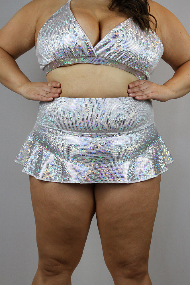 White Sparkle Plus Size Dance Skort – Rarr Designs