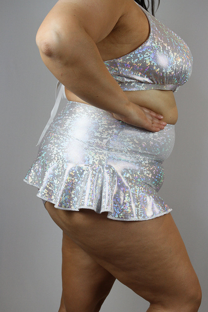 White Sparkle Plus Size Dance Skort – Rarr Designs