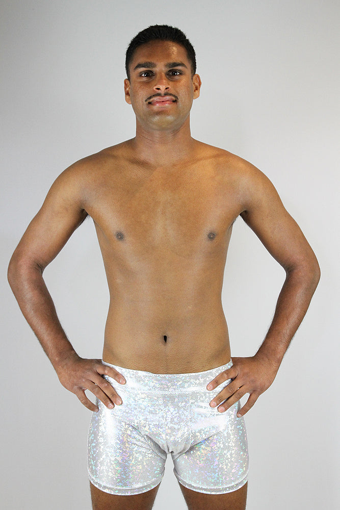 White Sparkle Trunk Mens Polewear – Rarr Designs