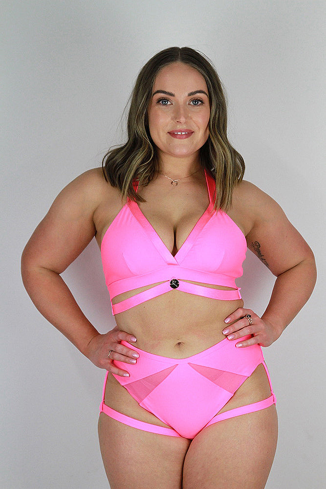 Yasmin Plunge Bralette – HOT PINK – Rarr Designs