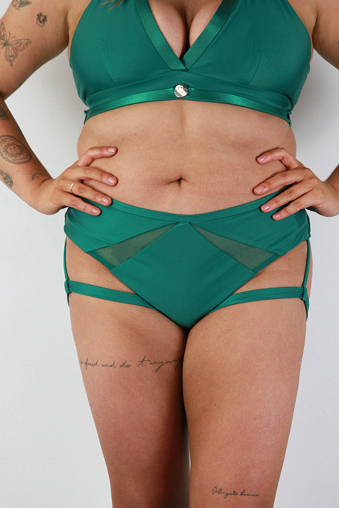 Yasmin Low Waist Booty Short – Forest Green | Pole Wear