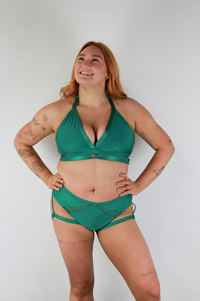 Yasmin Low Waist Booty Short – Forest Green | Pole Wear