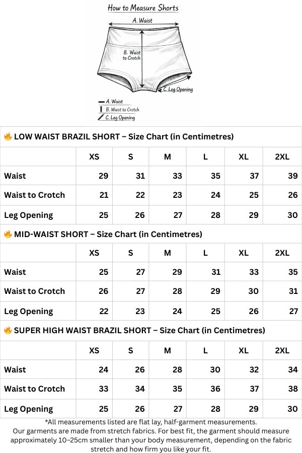 Rarr Designs pole shorts | scrunch bum pole shorts | pole wear for curves Australia