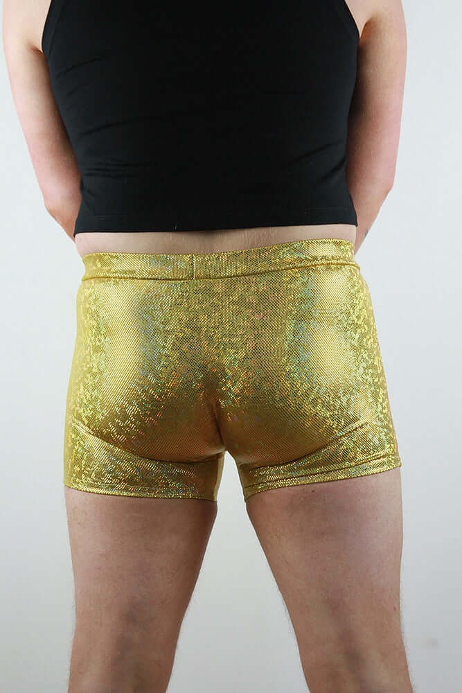 Gold Sparkle Pole Short Mens Polewear Rarr Designs
