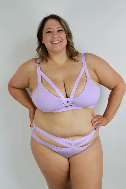 Luxe Strappy Booty Short Lilac