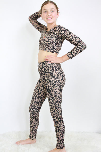Animal Print Girls Gymnastics Tights & Dance Leggings