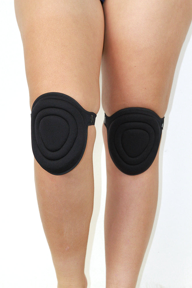 Gel Grip Single Strap Dance Knee Pads – BLACK rarr designs pole dance 