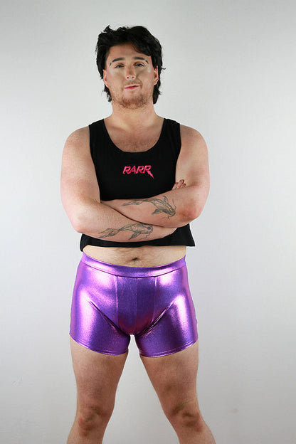 Purple Sparkle Pole Short Mens Polewear Rarr Designs