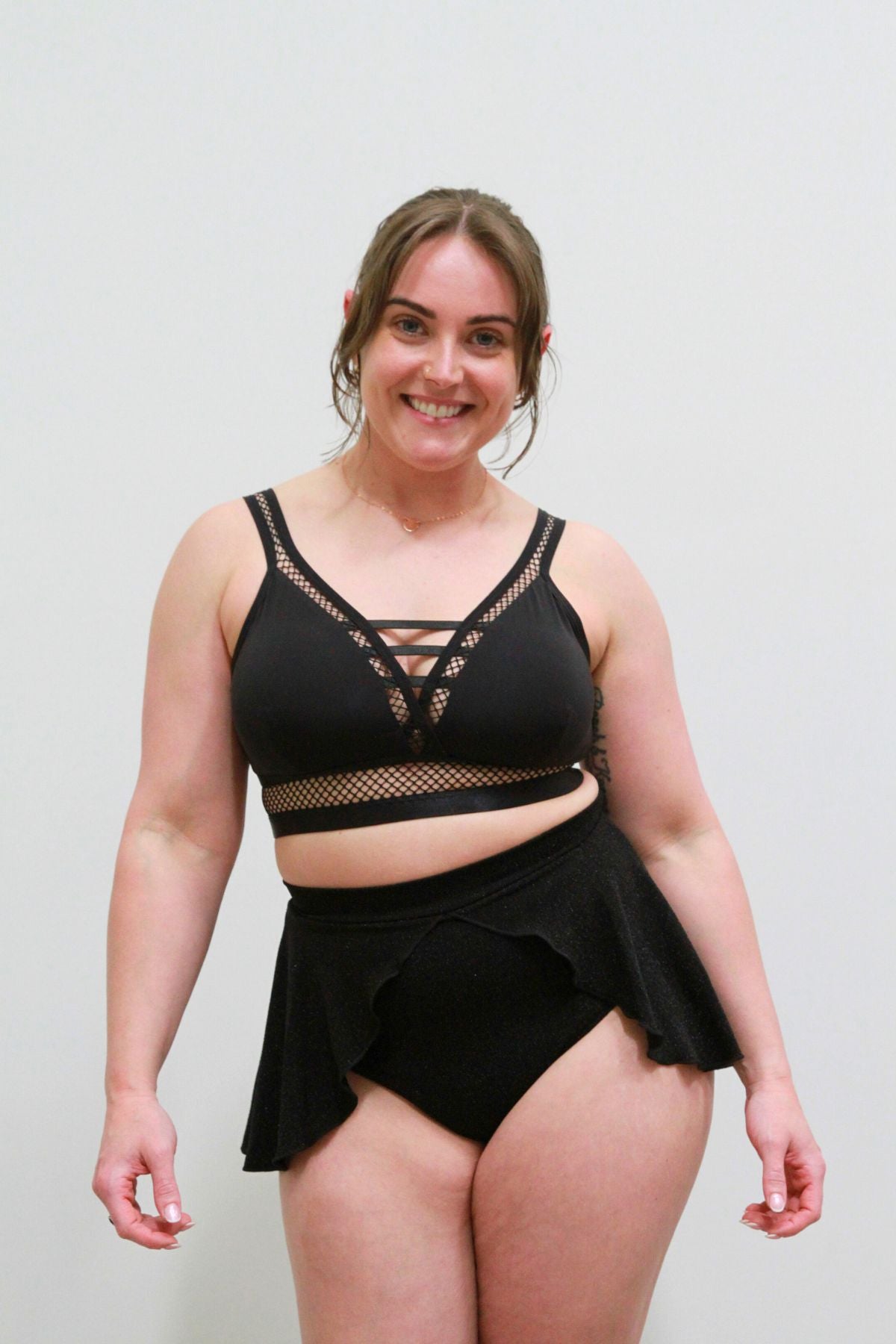 Glitteratti High Waist Skort Black