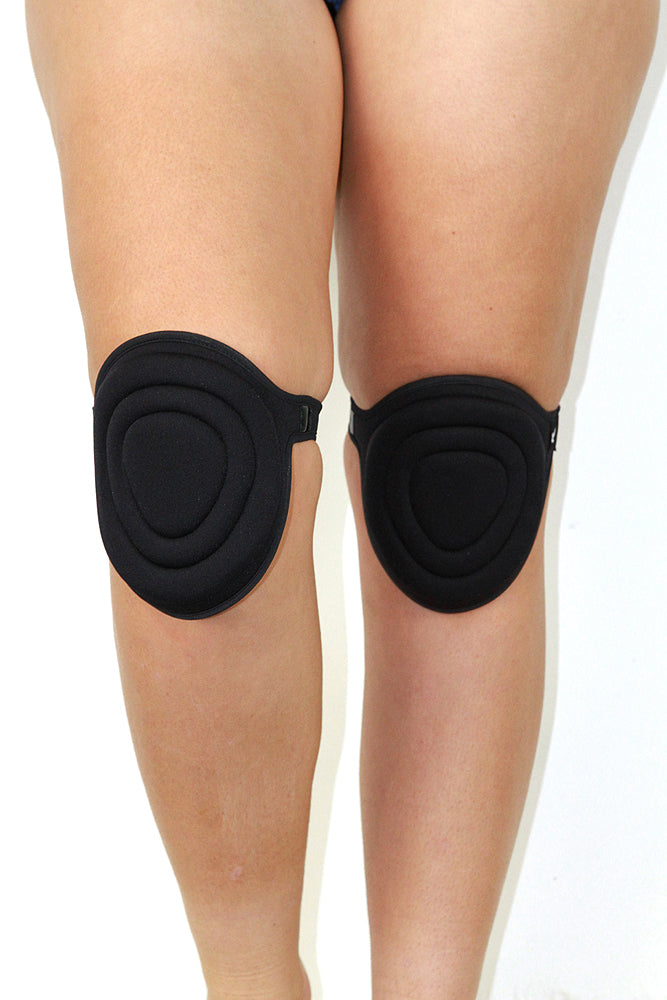 Gel Grip Single Strap Dance Knee Pads – BLACK rarr designs pole dance 