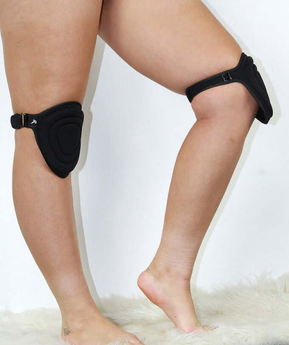 Gel Grip Single Strap Dance Knee Pads – BLACK rarr designs pole dance 