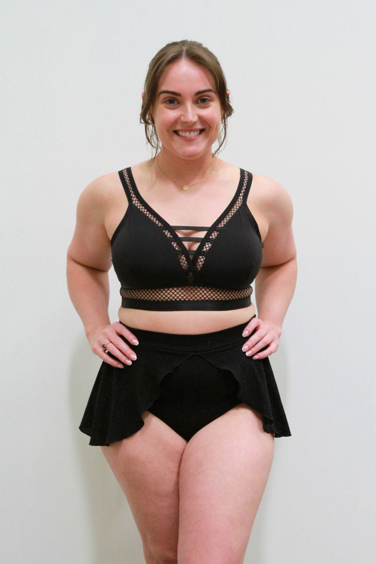 Glitteratti High Waist Skort Black