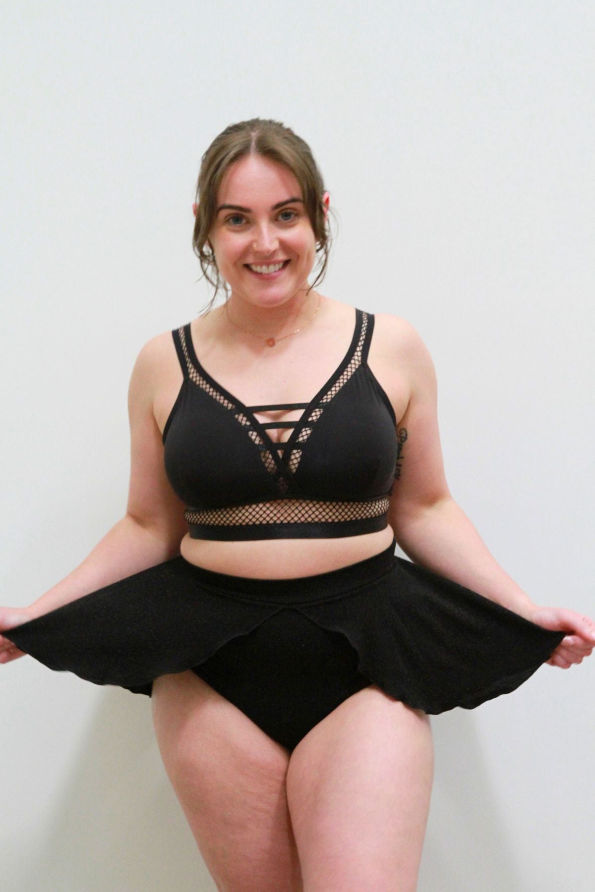 Glitteratti High Waist Skort Black