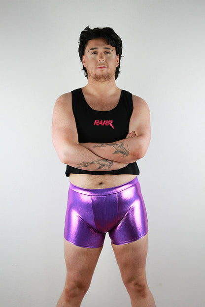 Purple Sparkle Pole Short Mens Polewear Rarr Designs