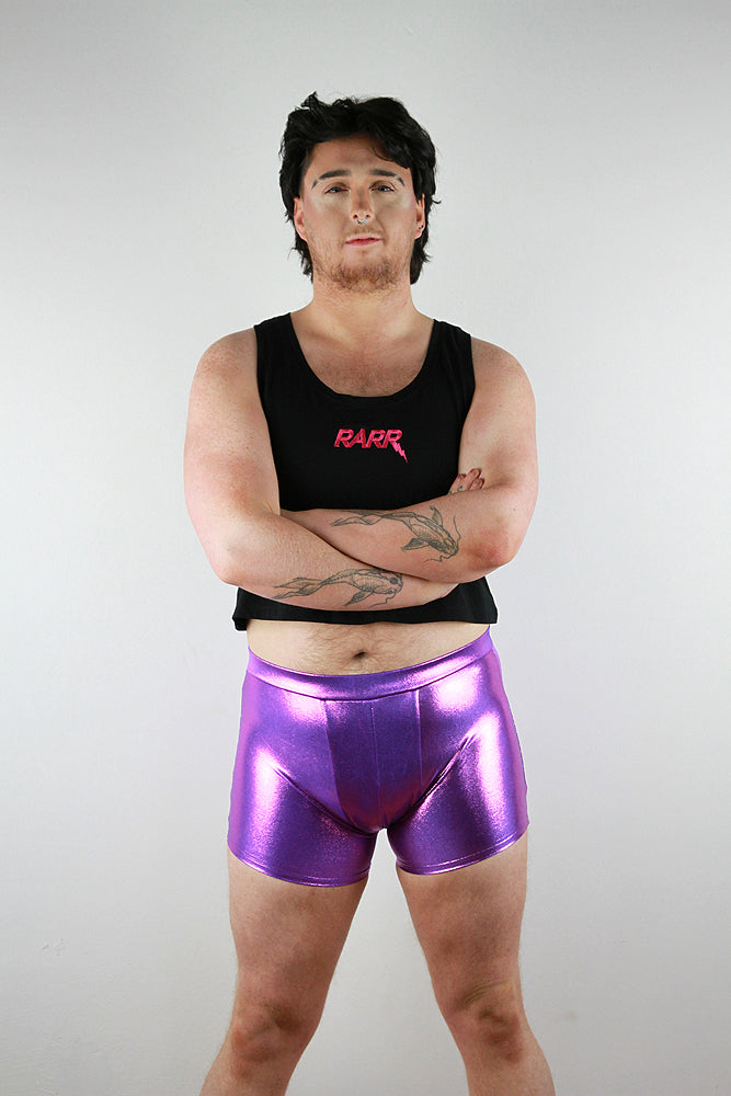 Purple Sparkle Pole Short Mens Polewear Rarr Designs