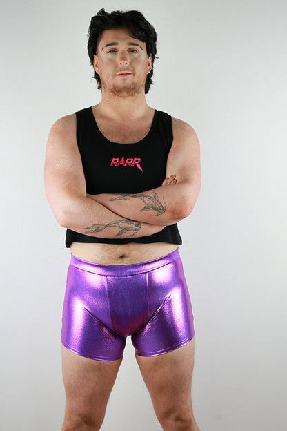 Purple Sparkle Pole Short Mens Polewear Rarr Designs