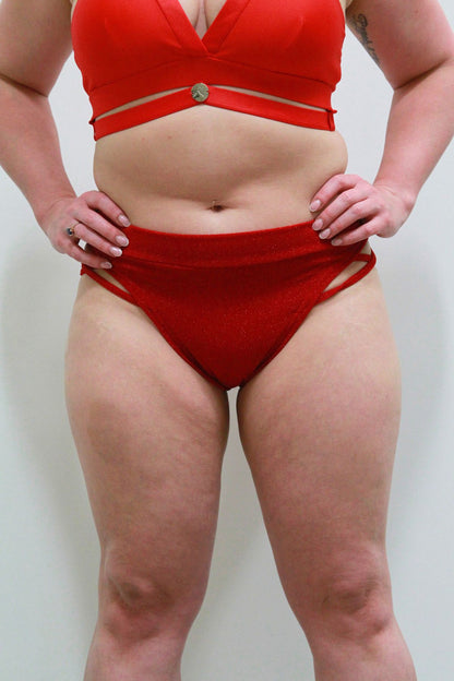 Glitteratti Booty Short Red