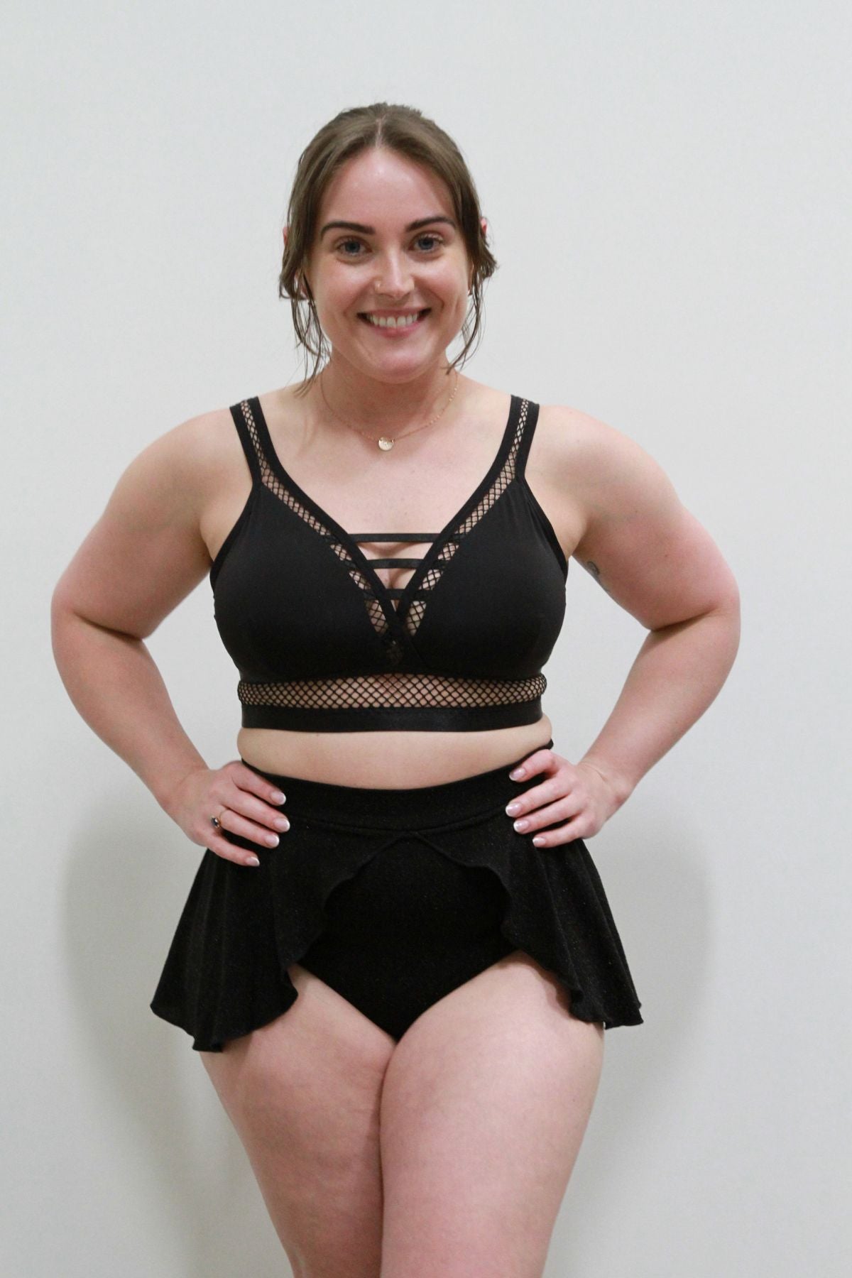 Glitteratti High Waist Skort Black